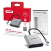 UNITEK V1404A vaizdo kabelio adapteris 0,15 m C tipo USB 2 x DisplayPort Pilka