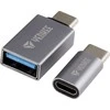 Adapteris USB Yenkee YTC 021 USB-A - USB-C Sidabrinė (45014214)