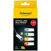 Mėlyna Intenso Office Line Multipack 32 GB, USB-Stick - 5 USB-A 3.2 USB-Sticks in yellow, žalias, juodas, mėlynas + oranžinis