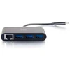 USB C2G C2G USB C šakotuvas su Ethernet – 3 prievadų USB šakotuvas – šakotuvas – 3 x SuperSpeed USB 3.0 + 1 x USB-C + 1 x 1000Base-T – darbalaukio versija