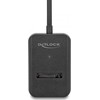 DLC DeLOCK 64198 knyginių kompiuterių dokas / jungčių replikatorius C tipo USB Juoda