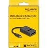 DLC DeLOCK 64198 knyginių kompiuterių dokas / jungčių replikatorius C tipo USB Juoda