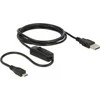 USB kabelis Delock USB-A - mikroUSB 1,5 m juodasis (84803)