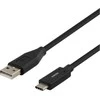Mob. telefono kabelis DELTACO USB 2.0 "C-A", 0.5m, juodas / USBC-1003