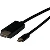 Juodas USB-C į HDMI kabelis