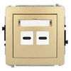 Karlik Įkroviklis USB Karlik Deco 29DCUSB-7 podwójna 2xUSB C, 20W max. auksinė