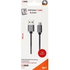 USB kabelis 2GO USB-A - USB-C 1 m Juodas ir sidabrinis (795812)
