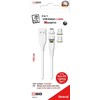 USB kabelis 2GO USB-A - USB-C + microB + Žaibas Baltas (797317)