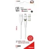 USB kabelis 2GO USB-A - USB-C + microB + Žaibas Baltas (797317)