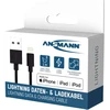 USB kabelis Ansmann USB-A - Žaibas 1 m Juodas (1700- 0131)