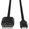 USB kabelis Ansmann USB-A - Žaibas 1 m Juodas (1700- 0131)