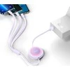 Baseus Bright Mirror 2 3-in-1 USB kabelis skirtas micro USB - USB-C - Lightning 3.5A 1.1m – Violetinė