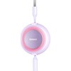 Baseus Bright Mirror 2 3-in-1 USB kabelis skirtas micro USB - USB-C - Lightning 3.5A 1.1m – Violetinė