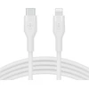 Belkin CAA009bt2MWH Boost Charge USB-C - lightning silikonowy 2.0m balta
