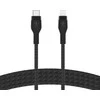 Belkin CAA011bt3MBK BOOST CHARGE™ USB-C LTG silikoninis pintas 3 m juodas