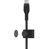 Belkin CAA011bt3MBK BOOST CHARGE™ USB-C LTG silikoninis pintas 3 m juodas