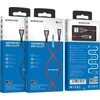 Borofone Highway - 1.2m USB to Lightning Connection Cable Juodas / Raudona