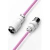 Klaviatūra CableMod PRO Coiled Cable susuktas klaviatūros laidas USB-C į USB Type A, Strawberry Kreminis – 150cm