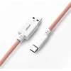 Klaviatūra CableMod PRO Coiled Cable susuktas klaviatūros laidas USB-C į USB Type A, Orangesicle – 150cm