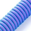 Klaviatūra CableMod PRO Coiled Cable susuktas klaviatūros laidas USB-C į USB Type A, Galaxy Mėlyna – 150cm
