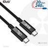 USB kabelis Club 3D USB-C - USB-C 2 m Juodas (CAC- 1575)
