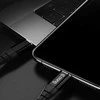 Crong Armor Link - USB-A to USB-C 60W 3A Braided Cable Power Delivery Fast Charging 25cm juodos spalvos