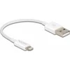Delock Atblokuokite USB duomenų ir įkrovimo laidą, skirtą iPhone™, iPad™, iPod™, baltas 15 cm
