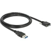 USB kabelis Delock USB-A - microUSB 3 m, juodas (83599)