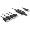 USB kabelis Delock USB-A - RS-232 1.4 m Juodas (61887)