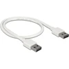 DELOCK kabelis EASY-USB 2.0 A tipo kištukas > EASY-USB 2.0 Type-A vyriškas 0,5 m baltas