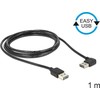 USB kabelis Delock USB-A - USB-A 1 m Juodas (83464)
