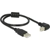 USB kabelis Delock USB-A - USB-B 0,5 m Juodas (84809)