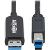 USB kabelis Eaton USB-A - USB-B 20 m juodas (U328F-20M)