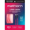 USB kabelis Eaton USB-A + USB-C - USB-C 2 m rožinis (MTC-200M)