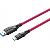 USB kabelis Eaton USB-A + USB-C - USB-C 2 m rožinis (MTC-200M)