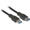USB kabelis EFB USB-A - USB-A 3 m Juodas (K5237.3)