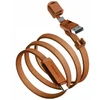 USB kabelis Energea apvalkalas kelioninis 2-in-1 USB-C į USB-C/USB-A 480Mbps 60W 1.2m oranžinis