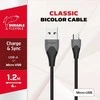 „Energizer Classic“ – USB-A į „Micro USB“ jungiamasis kabelis, 1,2 m (juodas)