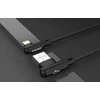 Foneng X70 kampinis USB į mikro USB laidas, 3A, 1m (juodas)