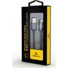 GEMBIRD CC-USB2S-AMLM-1M-BG Gembird Premium spiralinis metalinis 8 kontaktų įkrovimo ir duomenų kabelis, 1m, metalinis-pilkas
