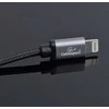 GEMBIRD CCB-mUSB2B-AMLM-6 Gembird USB–8 kontaktų kabelis, medvilninis pintas, metalinės jungtys, 1,8 m, juodas