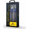 GEMBIRD CC-USB2J-AMLM-2M-BL Gembird Premium džinsai (džinsinis) 8 kontaktų laidas su metalinėmis jungtimis, 2m, mėlynas