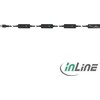 USB kabelis InLine USB-A - USB-A 20 m Juodas (35657)