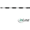 USB kabelis InLine USB-A - USB-A 20 m Juodas (35657)