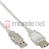 InLine USB 2.0 plėtinys, skaidrus - 5m