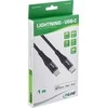 USB kabelis InLine USB- C - Žaibas 1 m juoda (31450D)
