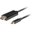 USB kabelis Lanberg USB-C - HDMI 0,5 m Juodas (CA- CMHD- 10CU- 0005- BK)