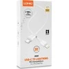 Kabelis USB-C - Lightning LDNIO 1m 30W balta LC121I