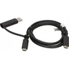 USB kabelis Lenovo USB-C - USB-C 1 m juodas (USB-C kabelis su adapteriu TP)