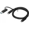 USB kabelis Lenovo USB-C - USB-C 1 m juodas (USB-C kabelis su adapteriu TP)
